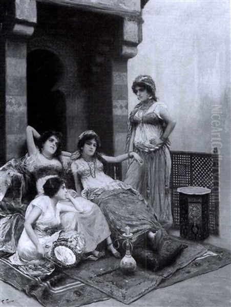 Harem Girls Oil Painting by Fabio Fabbi