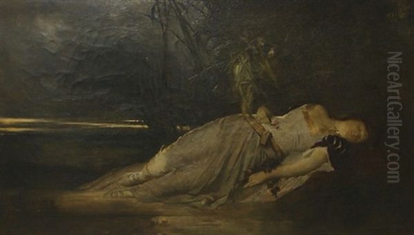 Ophelia Oil Painting by Otto Von Faber Du Faur