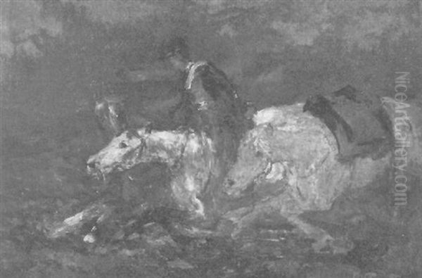 Reiter Im Galopp Oil Painting by Otto Von Faber Du Faur