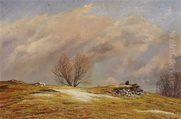 Sturm Im Vorfruhling Zwischen Engelhof Und Diggoldsburg Ostlich Oil Painting by Eugen Faber