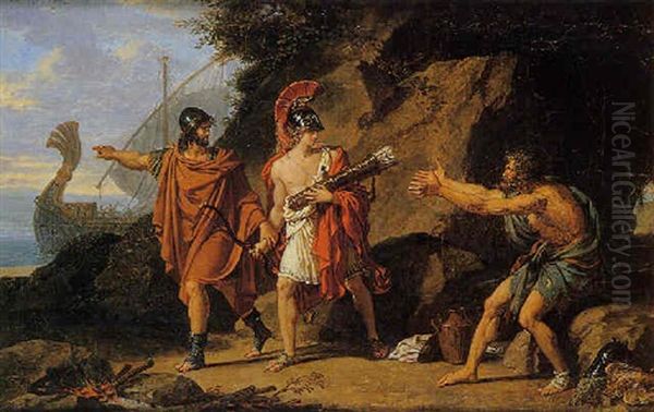 Philoctete Dans L'ile De Lemnos A Qui Ulysse Vient Demander Les Fleches D'hercule Oil Painting by Francois-Xavier Fabre