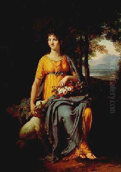 Clementina Incontri, Marchesa Di Prie Oil Painting by Francois-Xavier Fabre