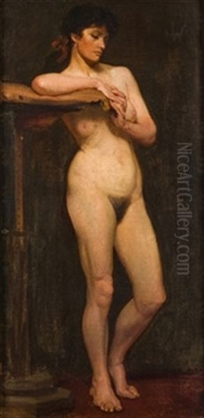 Desnudo Femenino Oil Painting by Antonio Maria Fabres Y Costa