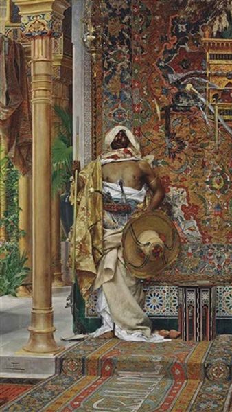 The Guard Oil Painting by Antonio Maria Fabres Y Costa