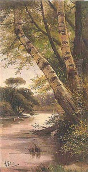 Paisaje Oil Painting by Antonio Maria Fabres Y Costa