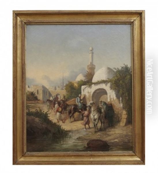 Orientaliskt Motiv Oil Painting by Giulio Fabri