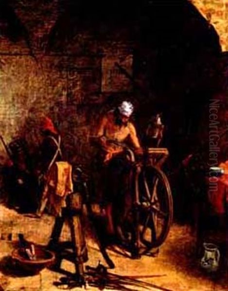 The Sword Grinder Oil Painting by Robrecht Jan Fabri