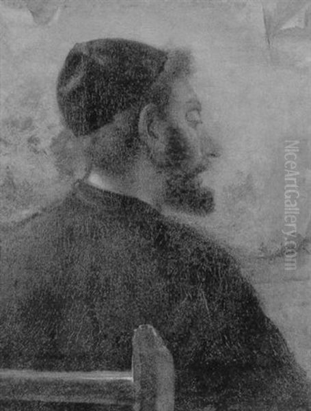 Portrait Of A Rabbi With His Back Turned, Studying A Map Oil Painting by Carel Fabritius