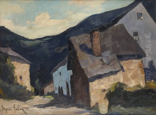 Le Village De La Venne Oil Painting by Elysee Fabry