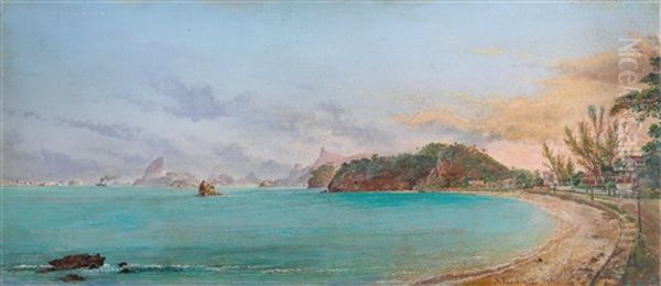 Blick In Eine Bucht Bei Rio De Janeiro Oil Painting by Nicolau Antonio Facchinetti