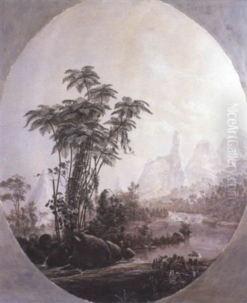 Landscape At Teresopolis Oil Painting by Nicolau Antonio Facchinetti