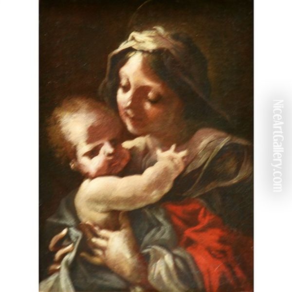 Madonna And Child Oil Painting by Pietro Faccini