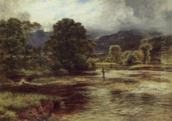 Sunshine And Showers, Balenluig Oil Painting by James Faed the Younger