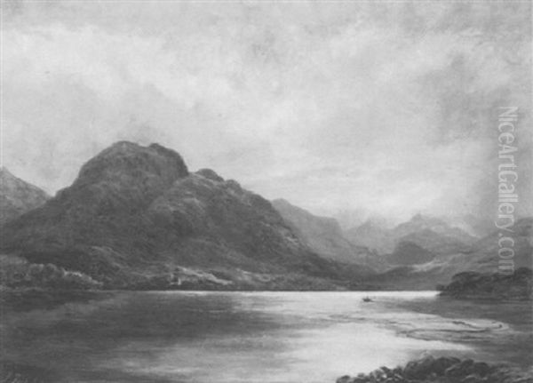 A Highland Loch Oil Painting by James Faed the Younger