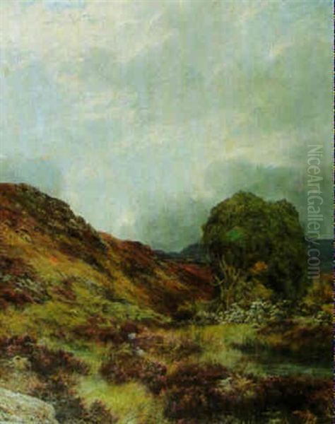 Highland Landscape Oil Painting by James Faed the Younger