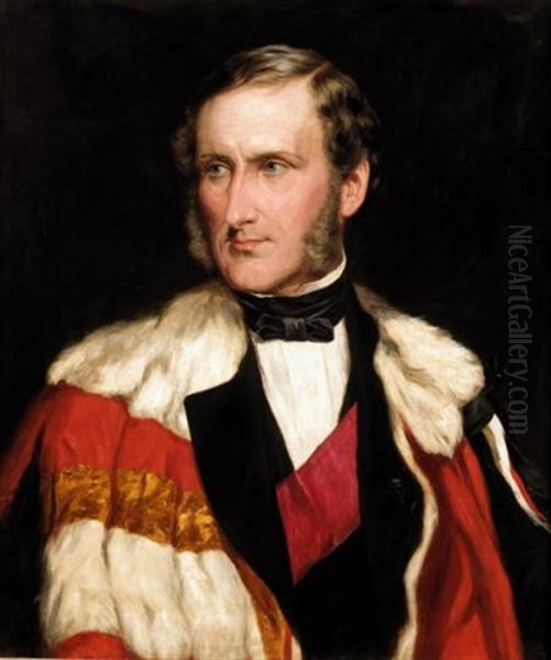 Portrait Of John, 13th Lord Elphinstone Oil Painting by James Faed