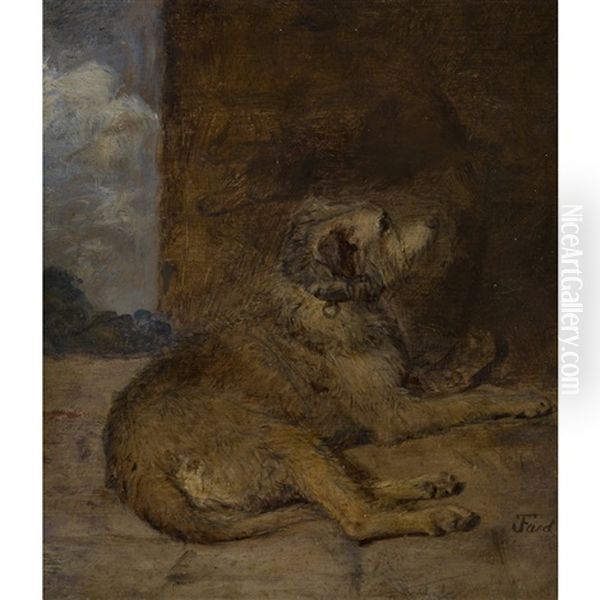 Study Of A Lurcher by John Faed