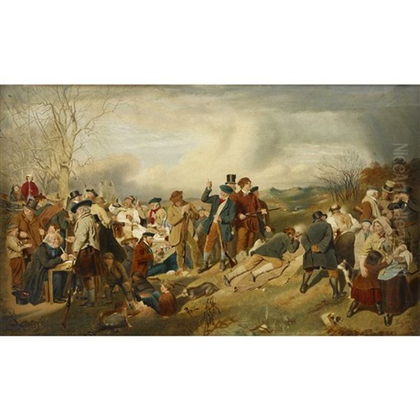 The Wappenshaw: A Shooting Match Oil Painting by John Faed