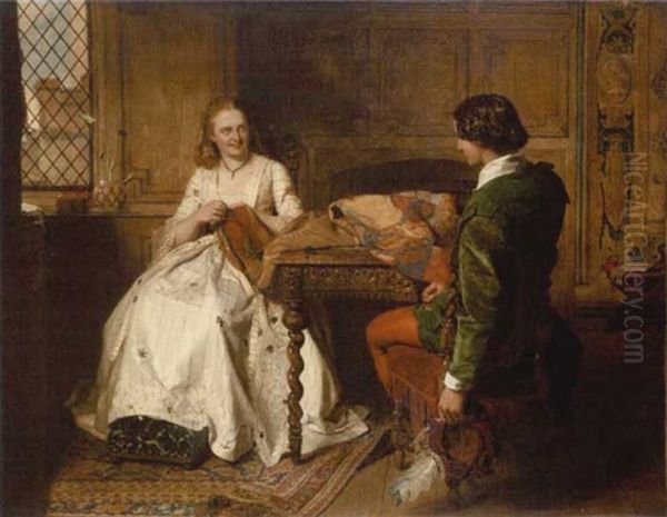 Catherine Seaton From Sir Walter Scott's The Abbott Oil Painting by John Faed