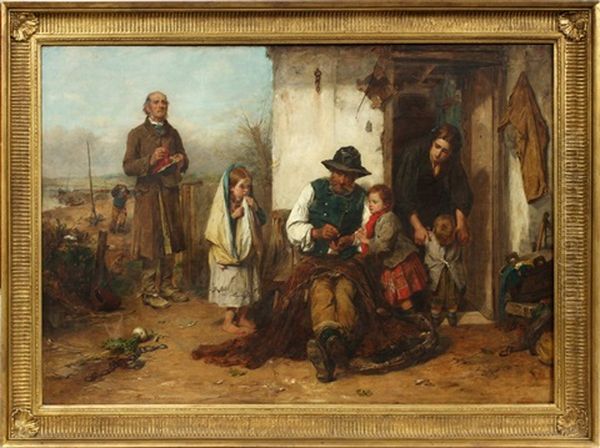 The Poor Man's Friend Oil Painting by Thomas Faed