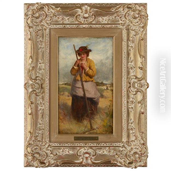 Dans Le Champ De Ble Oil Painting by Thomas Faed