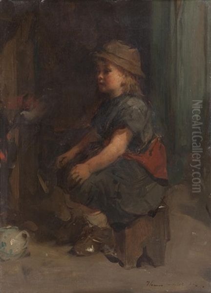 Lost In Thought Oil Painting by Thomas Faed