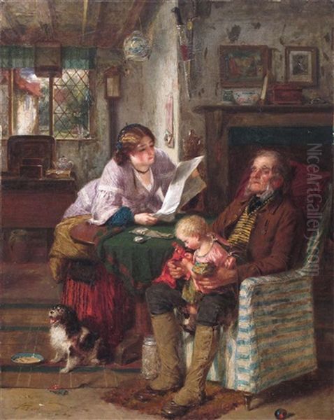 The Letter Oil Painting by Thomas Faed