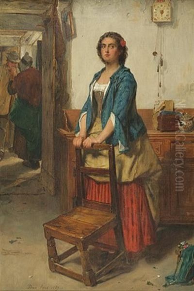 A Slight Difference Oil Painting by Thomas Faed