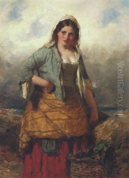 The Fisher Girl Oil Painting by Thomas Faed