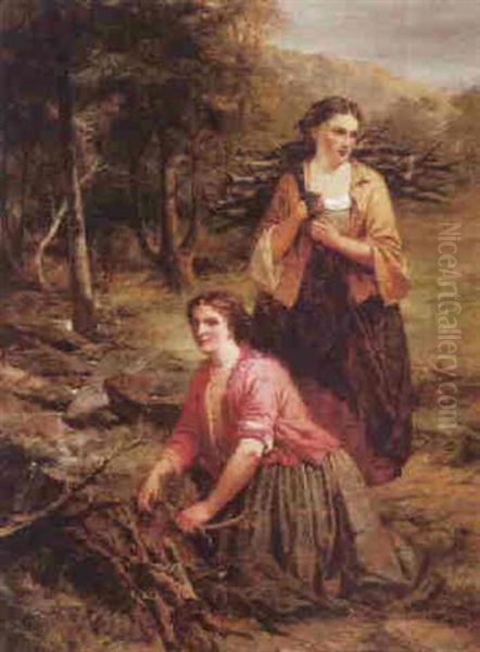 The Wood Gatherers Oil Painting by Thomas Faed