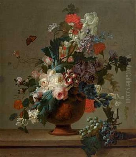 Blomsterstilleben I Antikk Vase Oil Painting by Pieter Faes