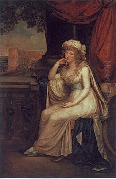 Portrait Of Appollonia Langdale, Lady Clifford Oil Painting by Robert Fagan