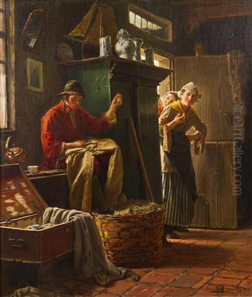 The Ridiculed Bachelor Oil Painting by Ferdinand Fagerlin