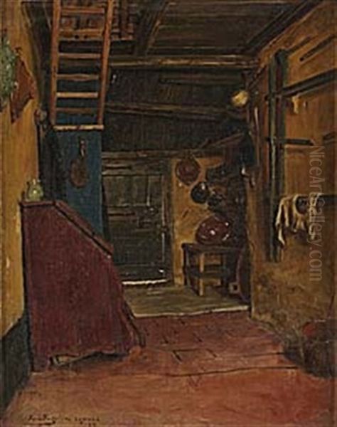 Interior, Egmond Oil Painting by Ferdinand Fagerlin