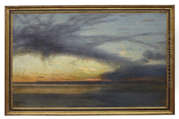 Stormfageln Oil Painting by Axel Erik Valerius Fahlcrantz