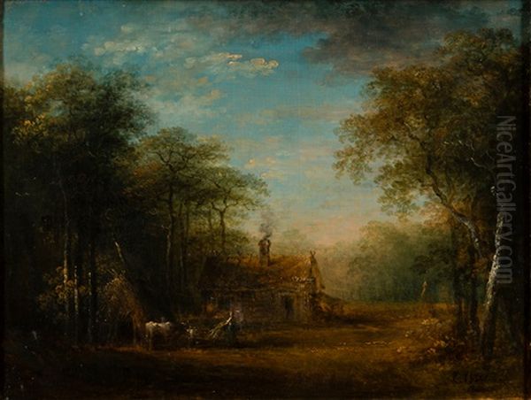 Landscape Oil Painting by Carl Johan Fahlcrantz