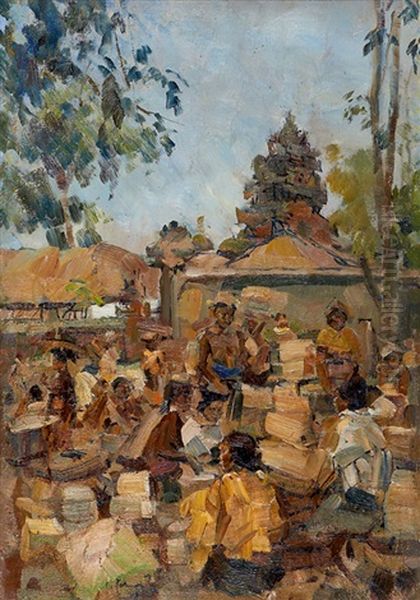 Markt In Indonesien by Carl Fahringer