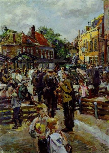 Markttag Oil Painting by Carl Fahringer