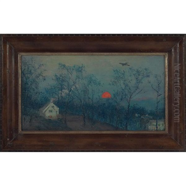 Sunset Oil Painting by Mary Louise Fairchild