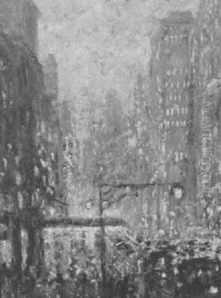 New York City Scene Oil Painting by Mary Louise Fairchild