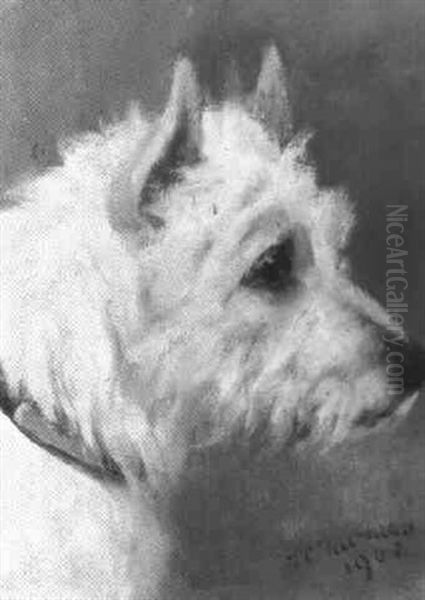 West Highland Terrier Oil Painting by Frances C. Fairman