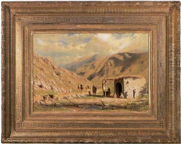 Mountain Caravan Oil Painting by James Fairman