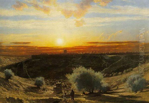 Jerusalem Oil Painting by James Fairman