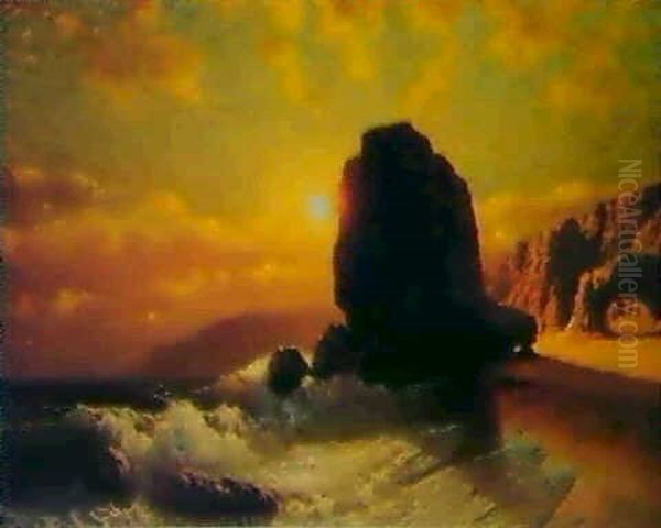 Sunlight On The Coast Oil Painting by James Fairman