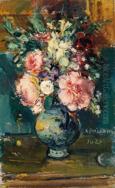 Pfingsrosen Oil Painting by Anton Faistauer