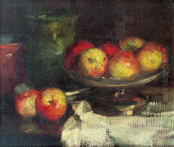 Obststillleben Oil Painting by Anton Faistauer