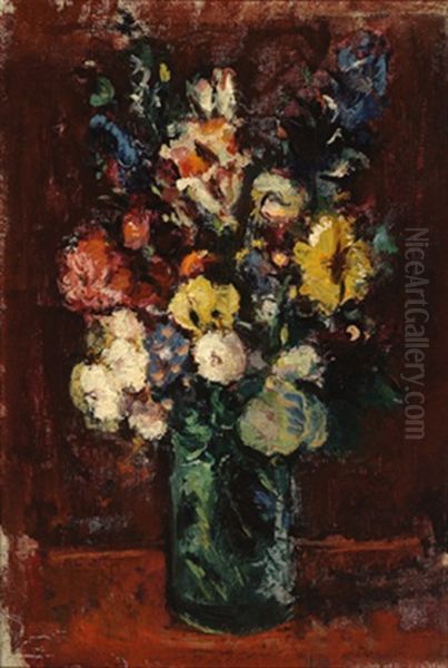 Kleiner Blumenstraus Oil Painting by Anton Faistauer