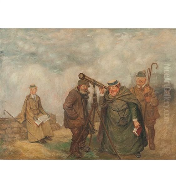 Les Touristes Oil Painting by Jules-Abel Faivre