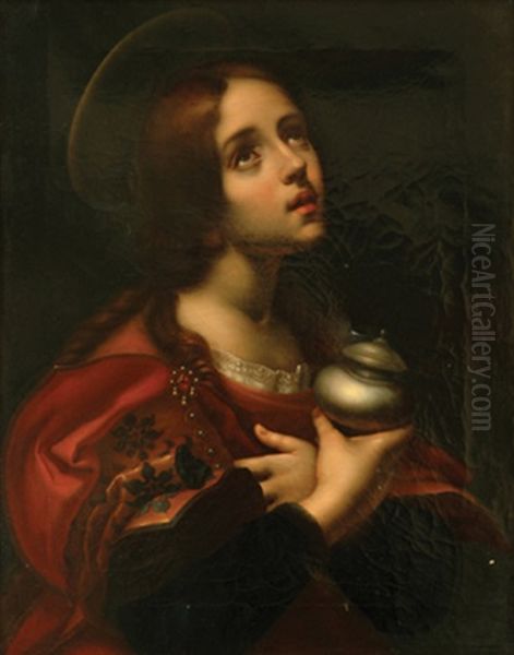 Maria Madalena (after Carlo Dolci) Oil Painting by Antoine Sebastien Falardeau