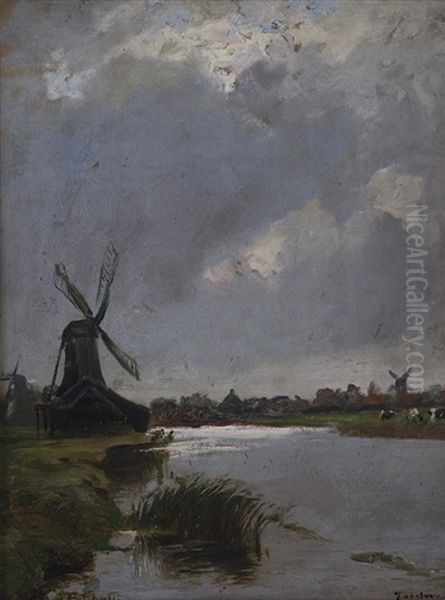 Zaandam, Olanda Oil Painting by Alberto Falchetti